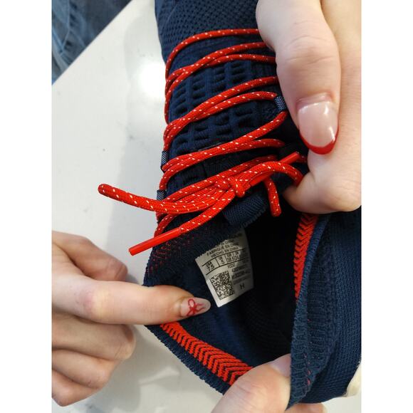 Under Armor project Rock 2 training athletic shoes size 7.5 women. Navy red wht - Picture 9 of 9